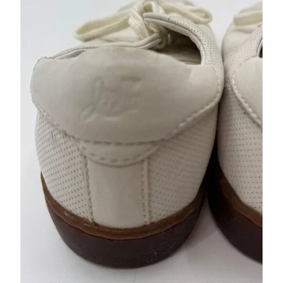 Johnston Murphy Kempton Lace to Toe White Leather Low-Top Sneakers With Gum Sole - Picture 7 of 10